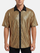 Men's Metallic Grid Short Sleeve Shirt Eleven Oasis