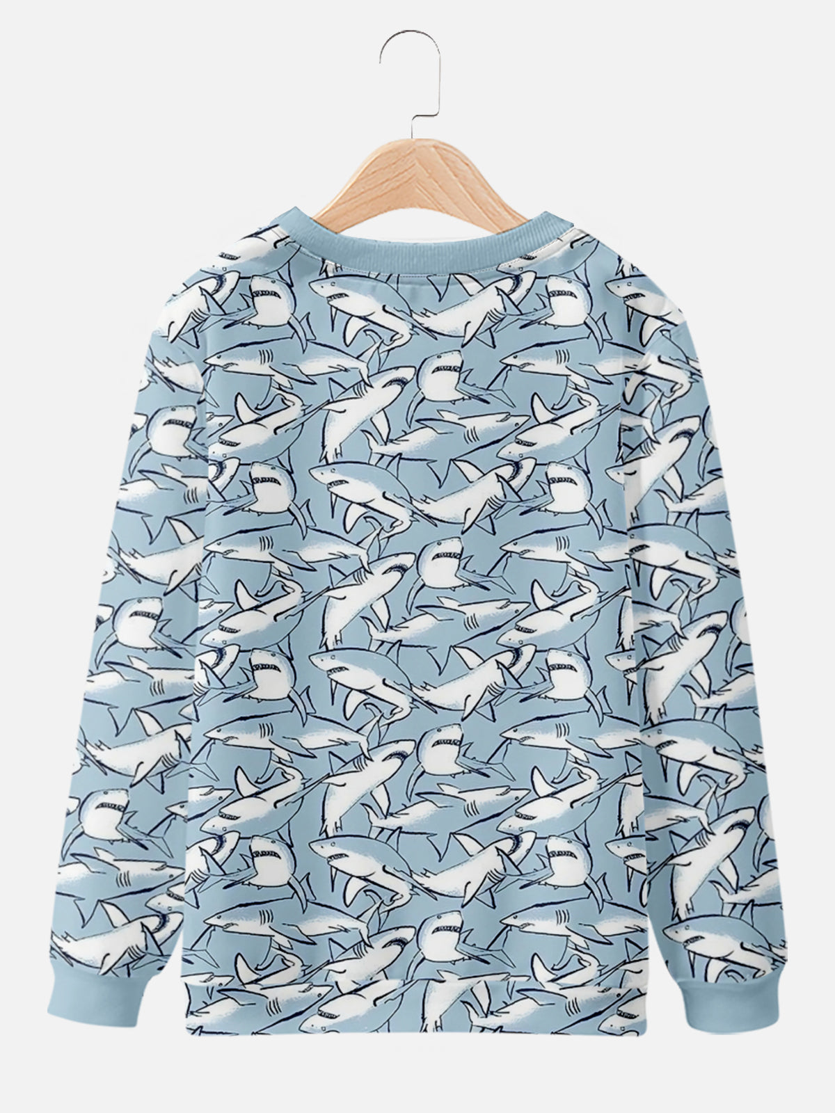 Sharks All Over Print SweatshirtMens short sleeve shirts Big and tall Mens shirts Short sleeve shirts for men Mens 4xl shirts Casual short sleeve shirts