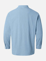 Men's 100% Cotton Button Down Long Sleeve Shirt Eleven Oasis