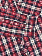 Men's Brushed Plaid Double Pocket Long Sleeve Flannel Shirt Eleven Oasis
