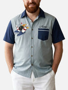 Tall Men's Custom Bowling Graphic Short Sleeve Shirt Eleven Oasis