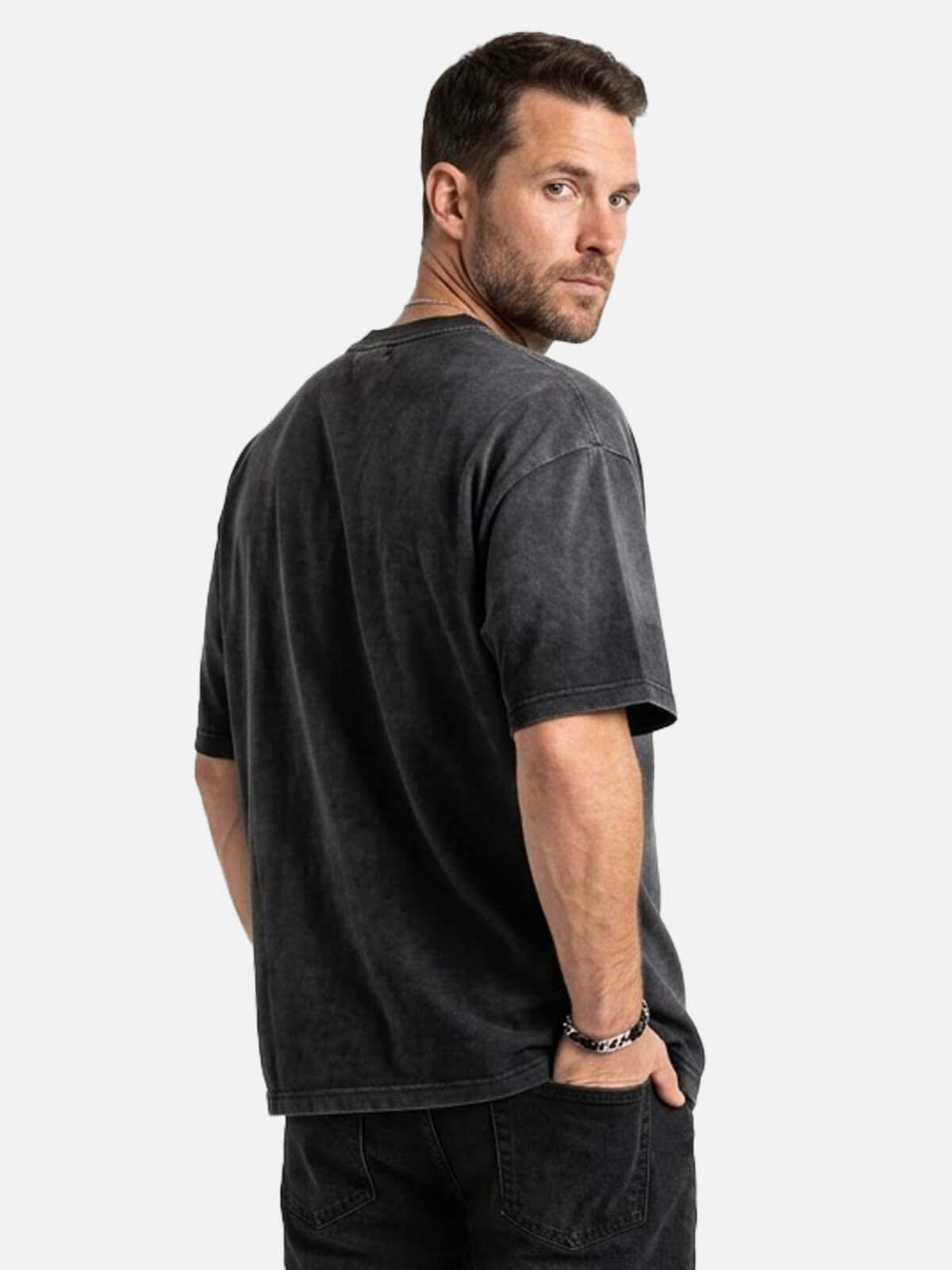 Men's Washed Gradient Crew Neck T-Shirt Eleven Oasis