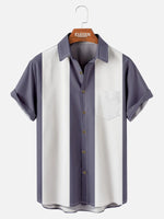 Tall Men's Basic 50s Style Bowling Short Sleeve Shirt Eleven Oasis