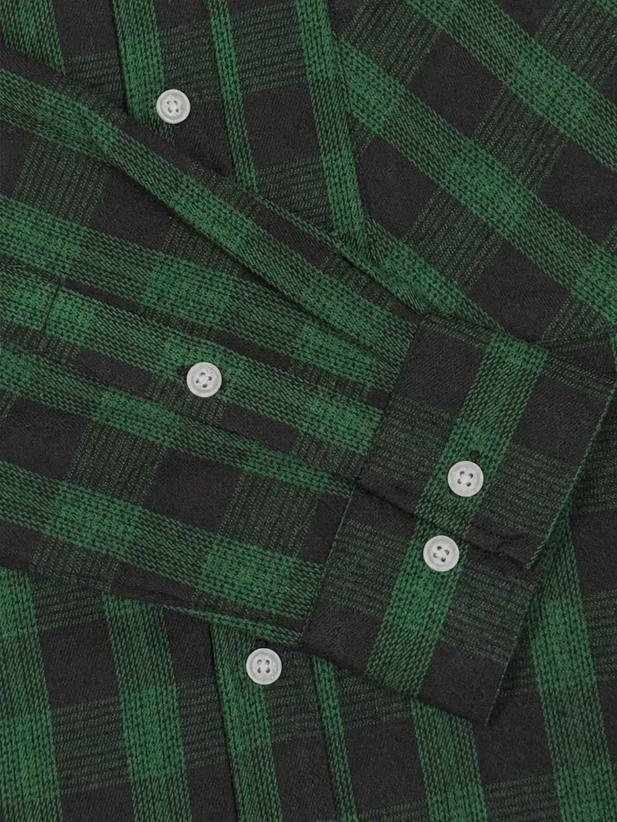 Men's Hooded Plaid Double Pocket Long Sleeve Shirt Eleven Oasis