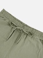 Men's Linen Blend Polo Short Set ElevenOasis