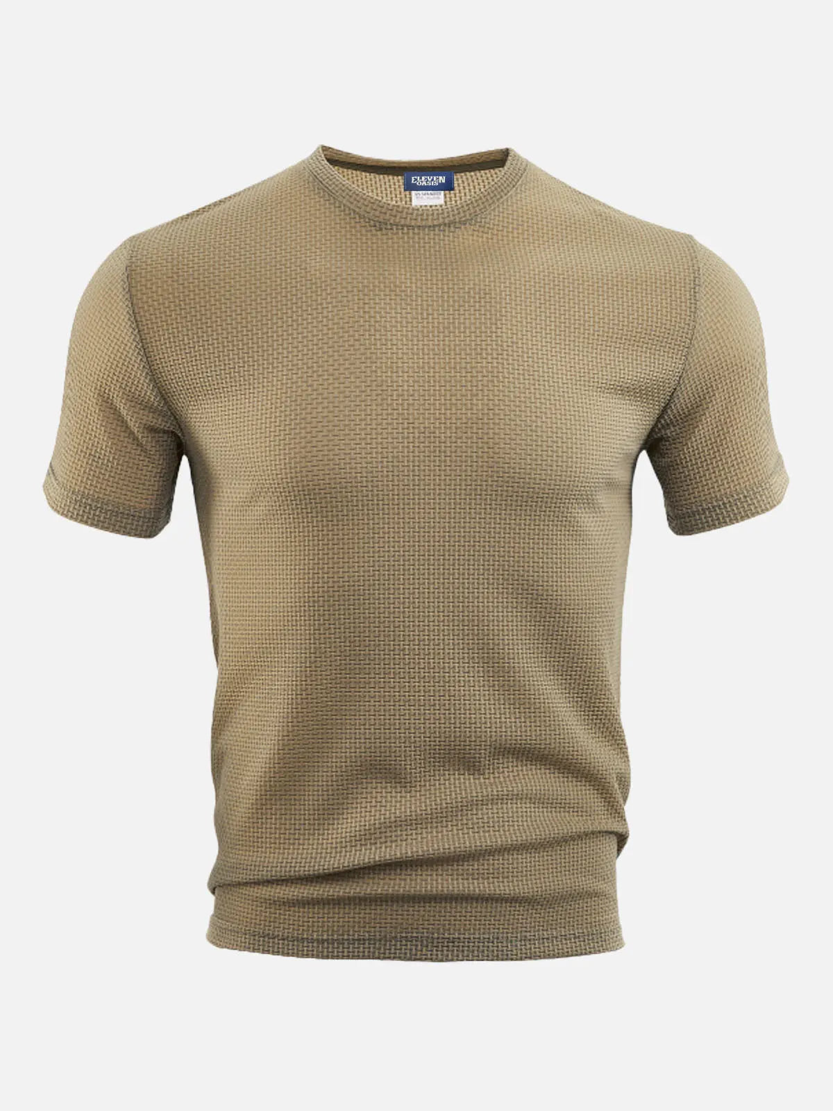 Men's Textured Jacquard Crew Neck T-Shirt Eleven Oasis