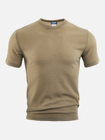 Men's Textured Jacquard Crew Neck T-Shirt Eleven Oasis