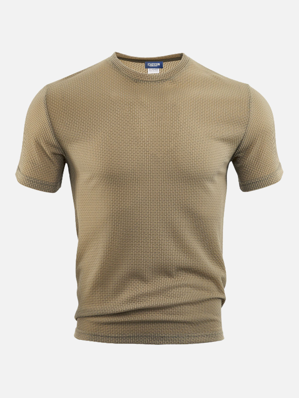 Men's Textured Jacquard Crew Neck T-Shirt Eleven Oasis