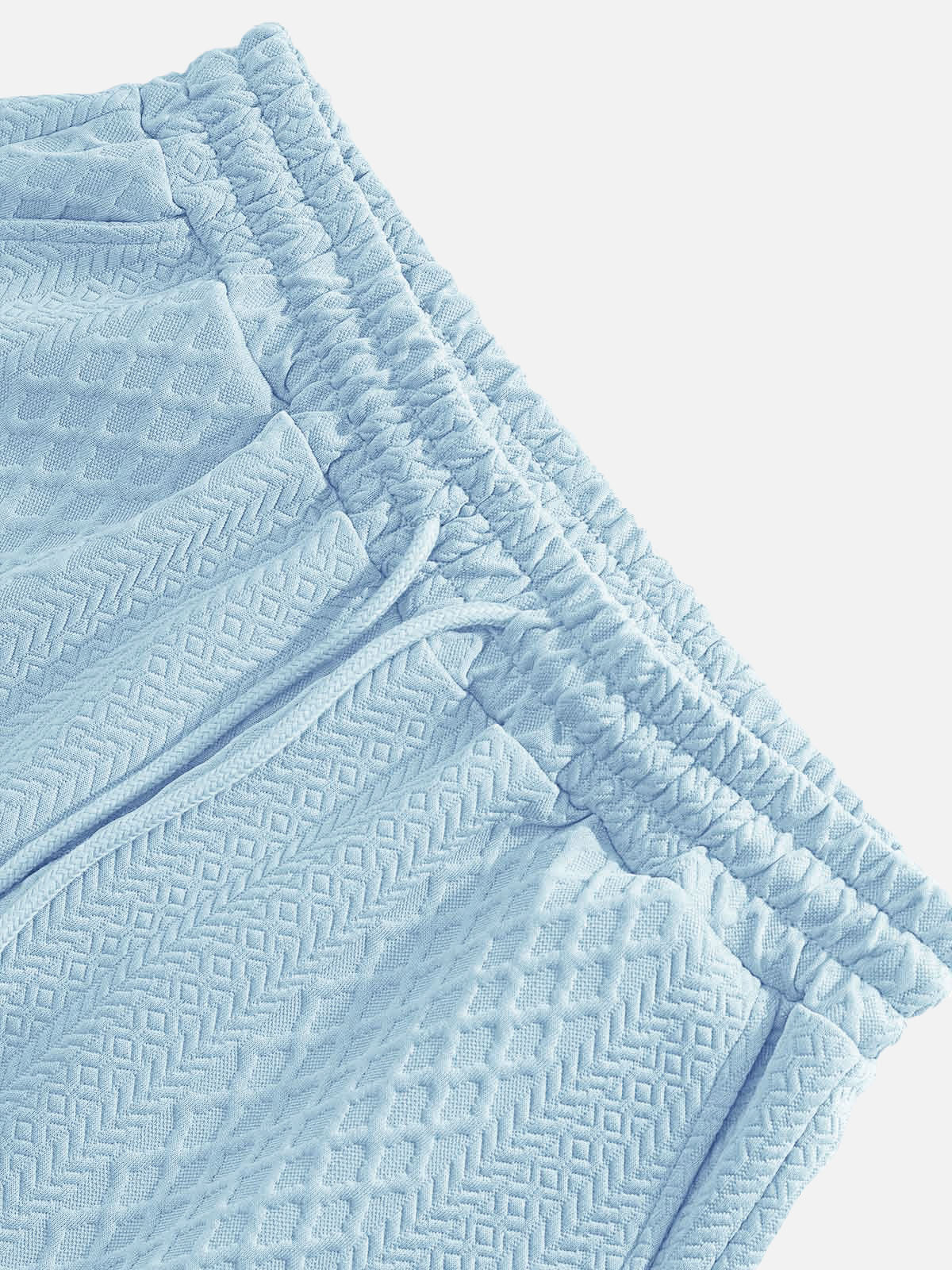 Men's Textured Jacquard Polo Short Set ElevenOasis