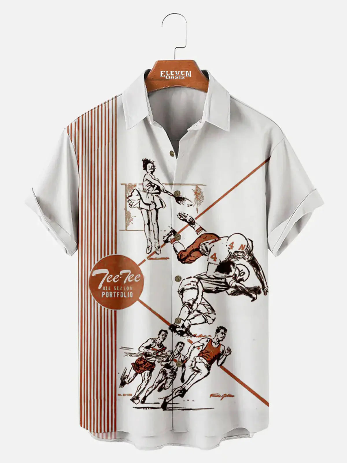 Pop Culture 70's-80s Men's Nostalgia Shirt with Chest Pocket ElevenOasis