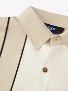 Men's Classic Striped Bowling Style Short Sleeve Shirt ElevenOasis