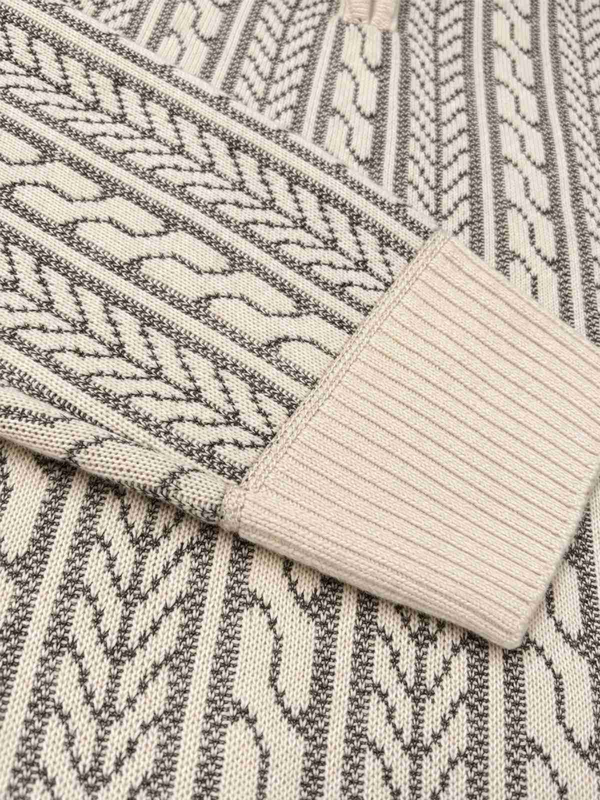 Men's Cable Knit Quarter-Zip Slim Fit Sweater Eleven Oasis