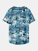Men's Shark Frenzy Baseball Short Sleeve Jersey Eleven Oasis