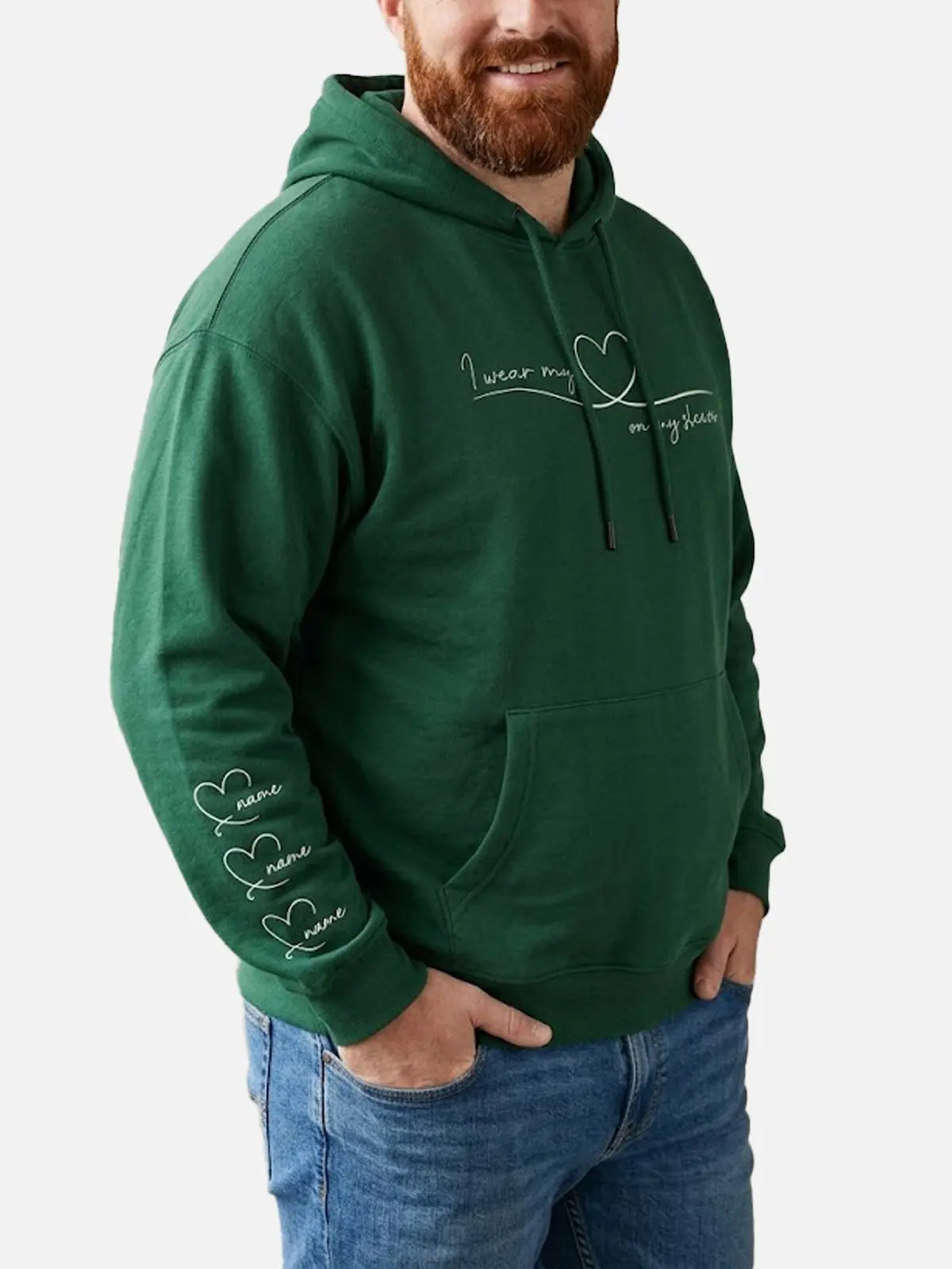 Custom Heart Sleeve Hoodie Eleven Oasis