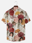 Tall Men's Custom Mom Photo Print Short Sleeve Shirt Eleven Oasis