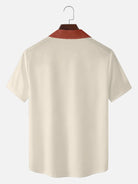 Tall Men's Retro Resort Stripe Short Sleeve Shirt Eleven Oasis