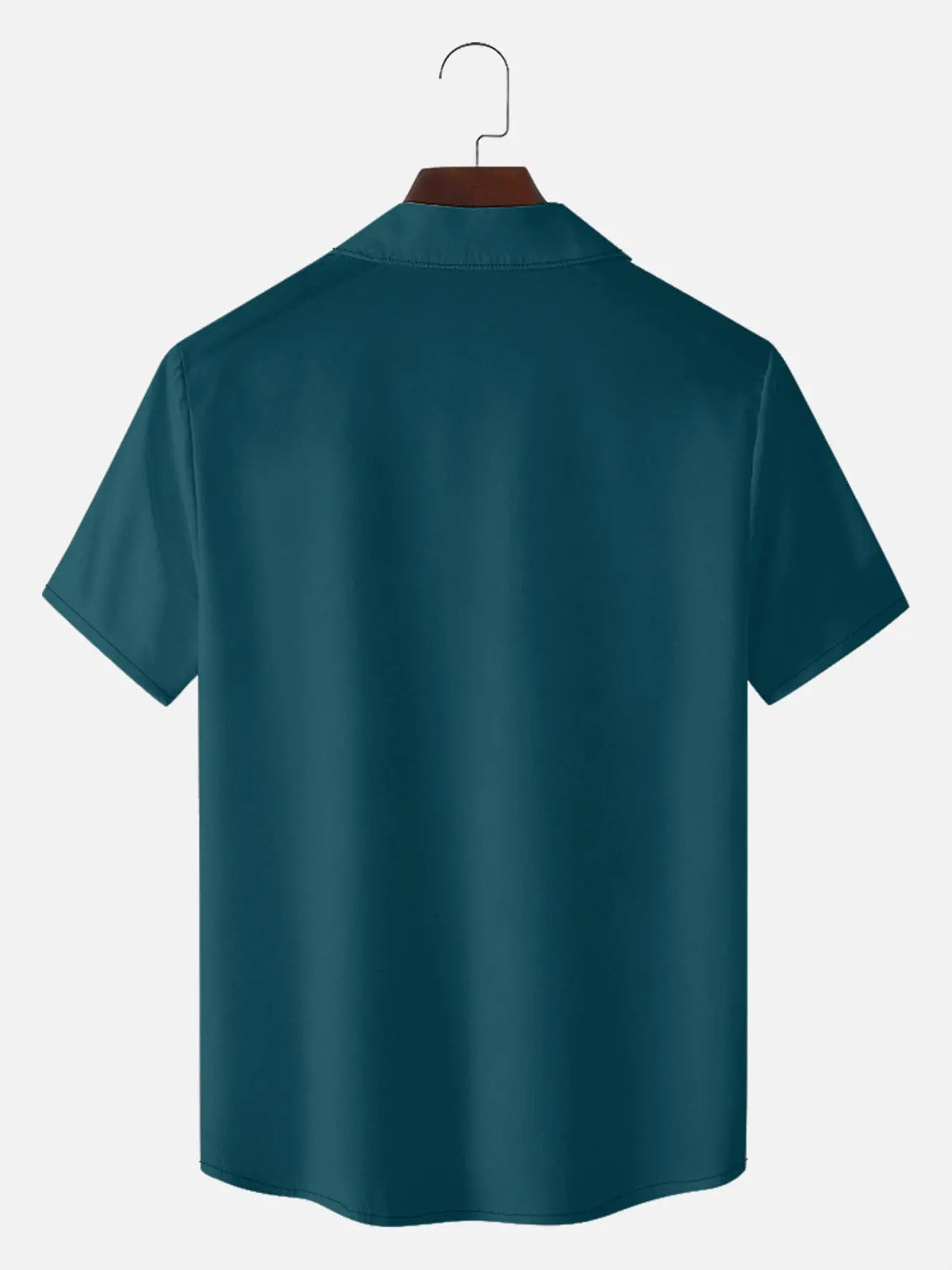 Men's Basic 50s Style Camp Collar Bowling Short Sleeve Shirt ElevenOasis
