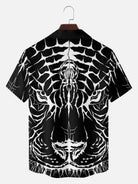 Men's Abstract Tiger & Web Graphic Short Sleeve Shirt Eleven Oasis