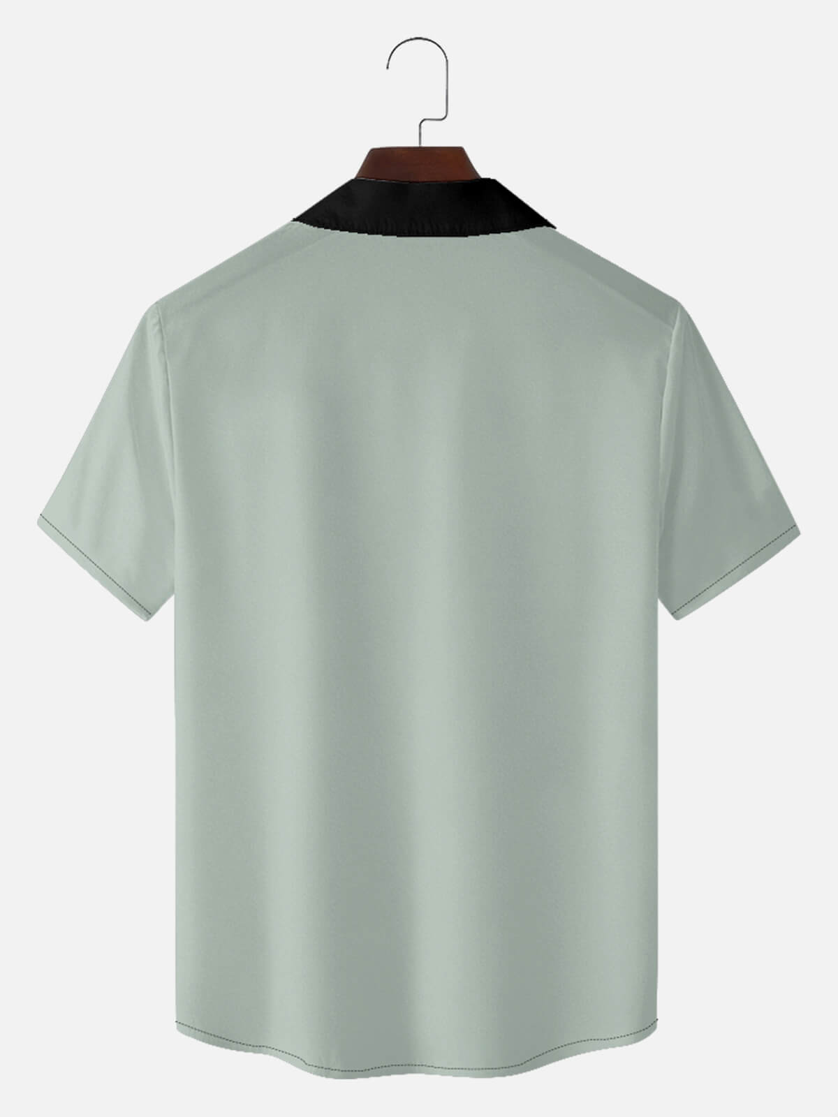 Men's Retro Contrast Center Panel Short Sleeve Shirt Eleven Oasis