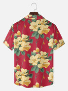 Tall Men's Retro Tropical Floral Short Sleeve Shirt Eleven Oasis