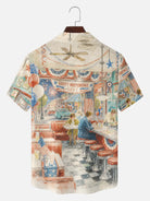 Men's Vintage Diner Independence Day Short Sleeve Shirt Eleven Oasis