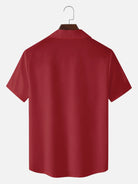 Men's Color Block Panel Short Sleeve Shirt ElevenOasis