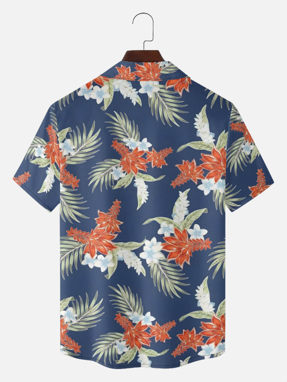 Tall Men's Tropical Palm Floral Short Sleeve Shirt Eleven Oasis
