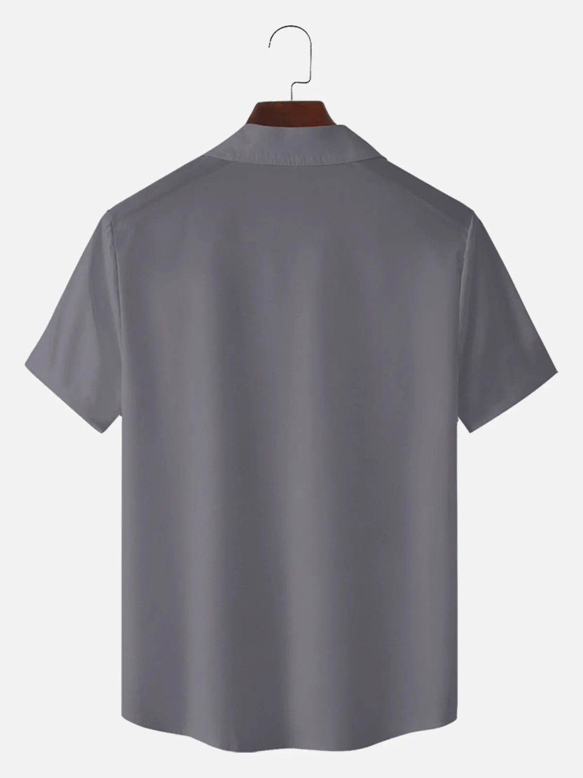 Men's Morandi Color block Panel Stripe Camp Collar Short Sleeve Shirt ElevenOasis