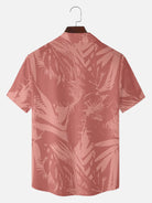 Men's Classic Hibiscus Panel Hawaiian Short Sleeve Shirt ElevenOasis