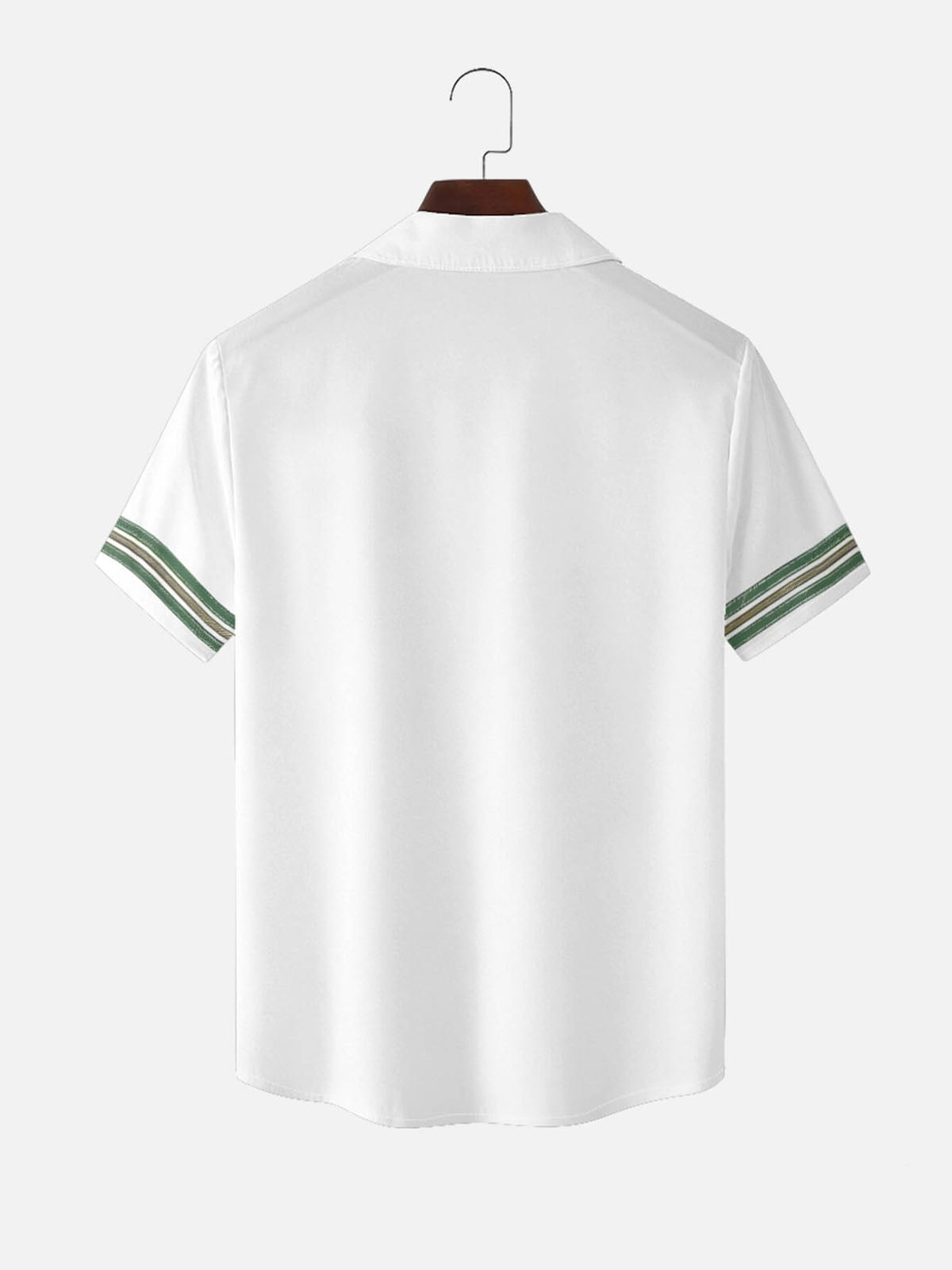 Tall Men's Island Palm Border Short Sleeve Shirt Eleven Oasis