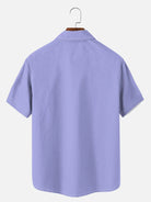 Men's Basic Striped Bowling Casual Short Sleeve Shirt?