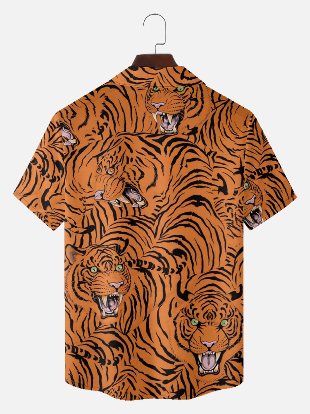 Men's Japanese Tiger Wave Short Sleeve Shirt Eleven Oasis