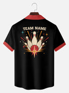 Tall Men's Custom Strike Zone Bowling Short Sleeve Shirt Eleven Oasis