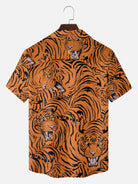 Tall Men's Japanese Tiger Wave Short Sleeve Shirt Eleven Oasis