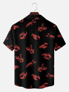 Men's Lobster Pin-Up Short Sleeve Shirt ElevenOasis
