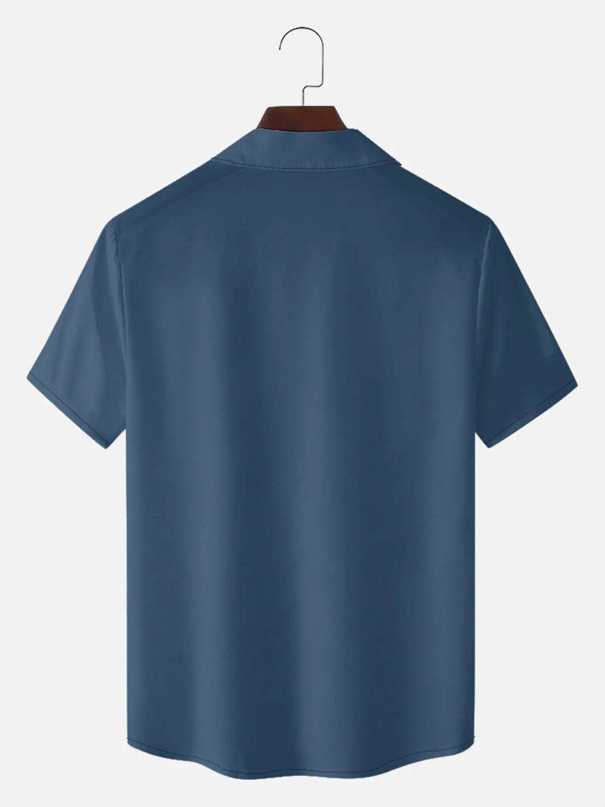 Men's Retro Pinstripe Bowling Short Sleeve Shirt ElevenOasis