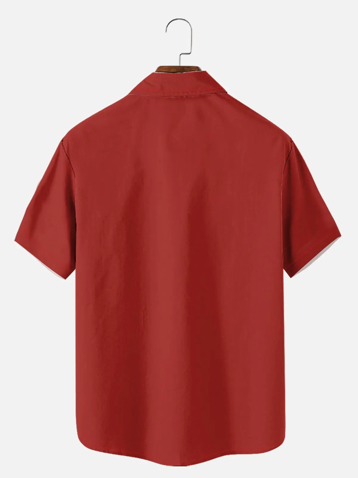 Men's Mid-Century Modern Santa Holiday Short Sleeve Shirt?
