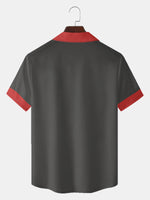 Tall Men's Retro League Bowling Short Sleeve Shirt Eleven Oasis