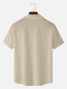 Men's Retro Tonal Panel Short Sleeve Shirt Eleven Oasis