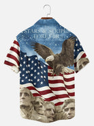 Men's Stars Stripes Founding Fathers Short Sleeve Shirt?