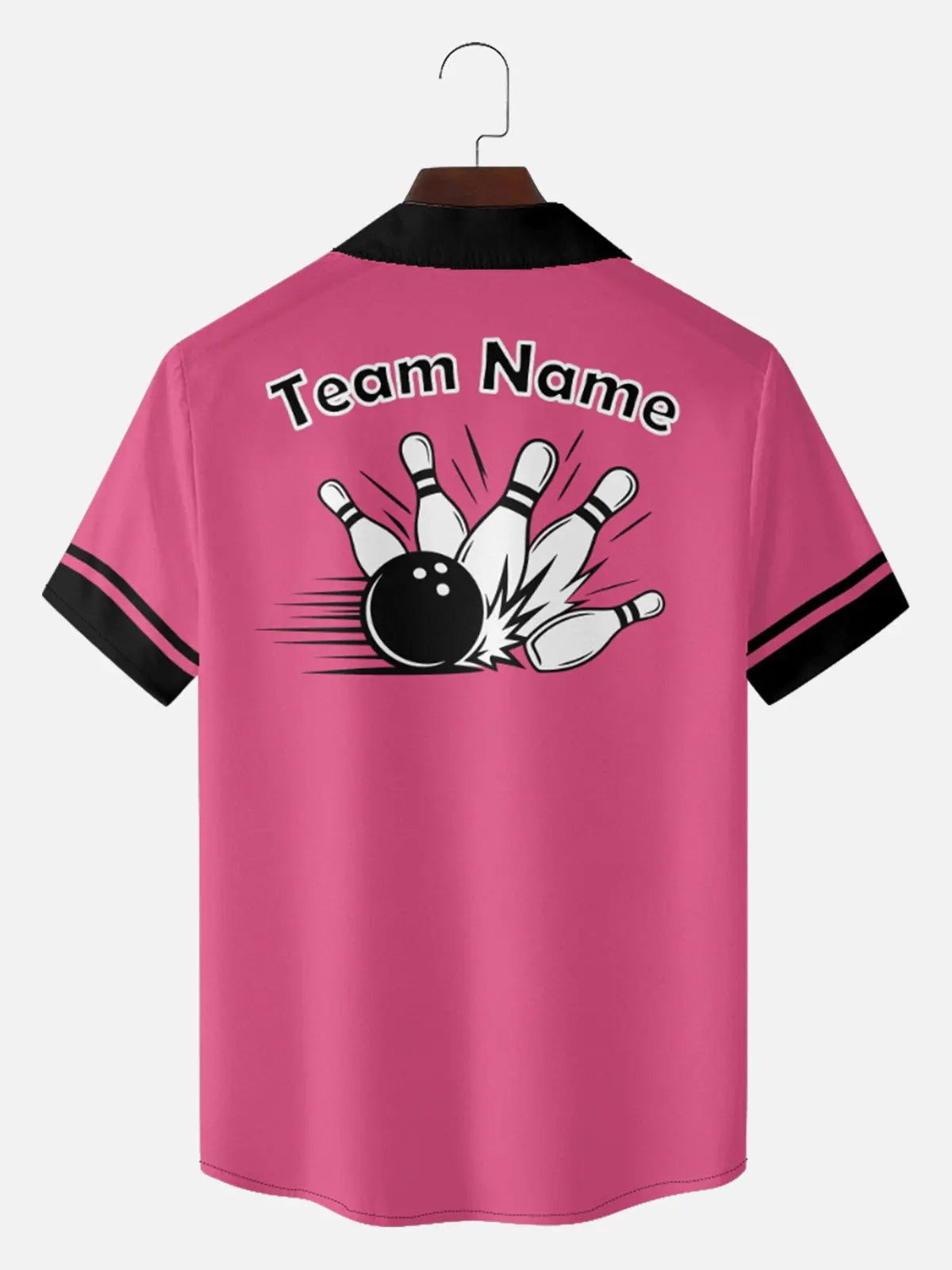 Tall Men's Custom Strike Force Bowling Short Sleeve Shirt Eleven Oasis