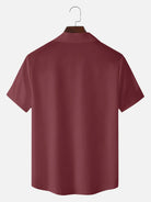 Men's Mid-Century Cocktail Panel Bowling Short Sleeve Shirt ElevenOasis