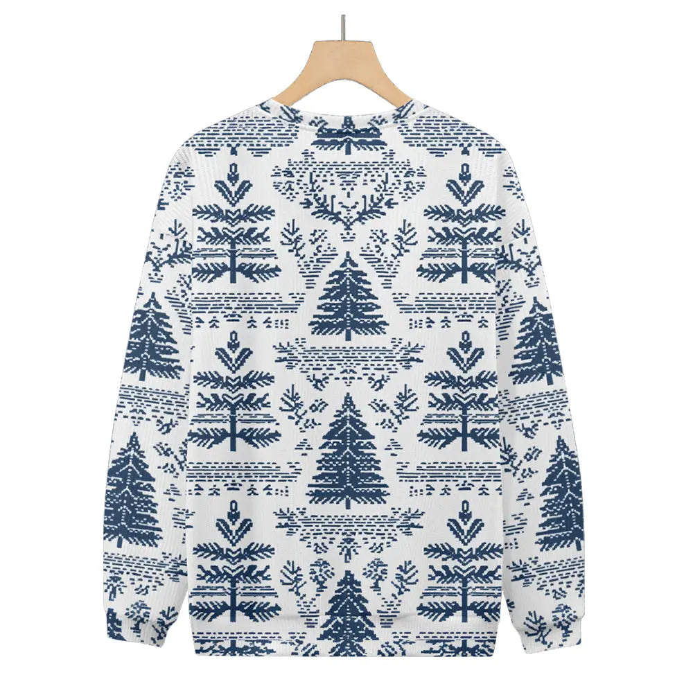 Beautiful Christmas Trees Knitted Crewneck Sweatshirt, mens short sleeve shirts?¨º?big and tall mens shirts?¨º?short sleeve shirts for men?¨º?mens 4xl shirts?¨º?casual short sleeve shirts