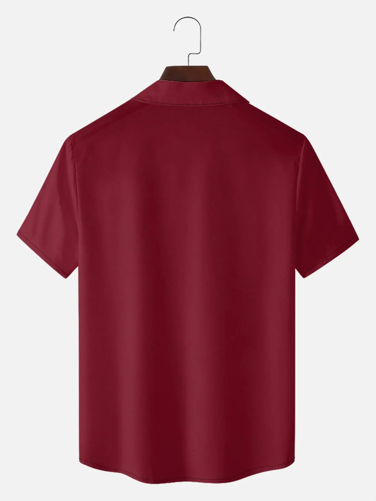Men's Basic 50s Style Camp Collar Bowling Short Sleeve Shirt ElevenOasis