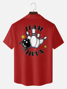 Tall Men's Custom Team Hammer Bowling Short Sleeve Shirt Eleven Oasis