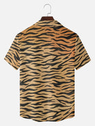 Tall Men's Tiger Print Short Sleeve Shirt Eleven Oasis