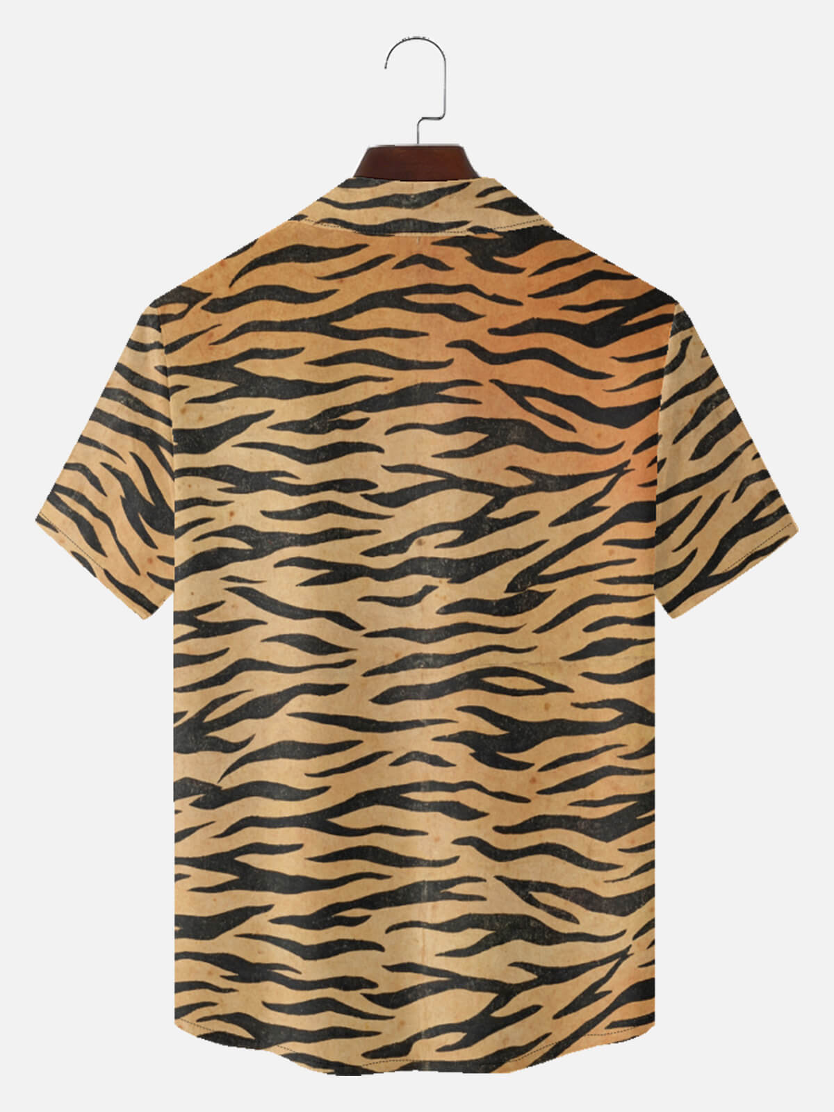 Tall Men's Tiger Print Short Sleeve Shirt Eleven Oasis