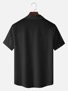 Men's Mid-Century Cocktail Panel Bowling Short Sleeve Shirt ElevenOasis