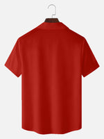Men's Poinsettia Garland Christmas Short Sleeve Shirt Eleven Oasis