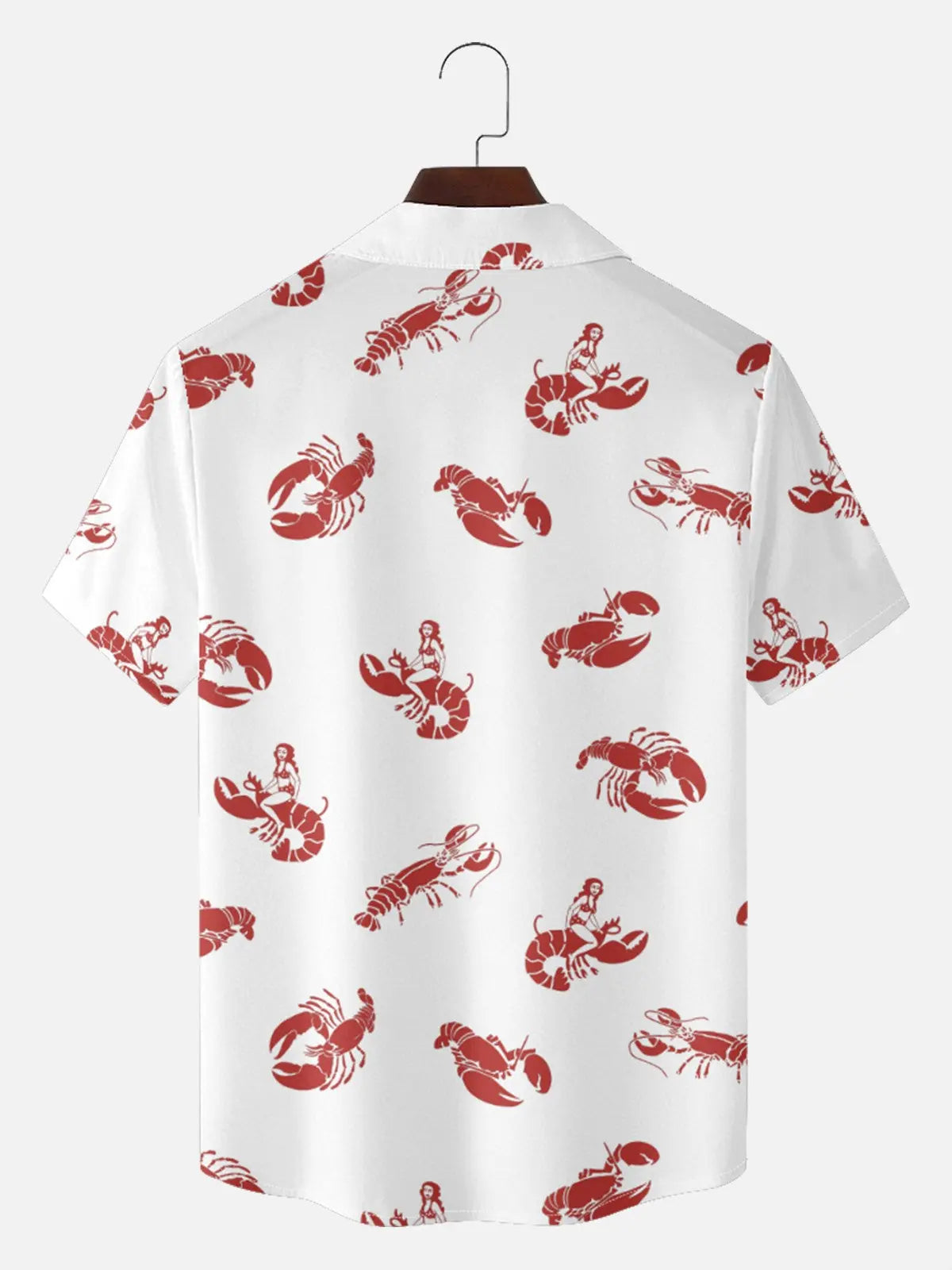 Men's Lobster Pin-Up Short Sleeve Shirt ElevenOasis